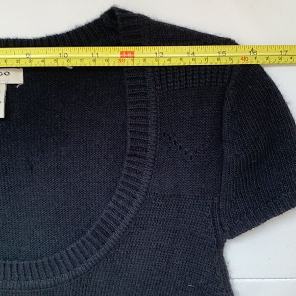 Vertigo Paris Angora blend black sweater / mini dress. Size M - Picture 3 of 9